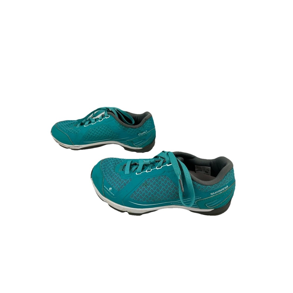Shimano Womens 6.5 Cycling Shoes Pedaling Dynamics SH-CW41GG BikeTurquoise Blue